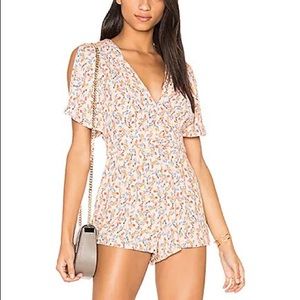 Free People Meet Virginia Romper in Pink Combo